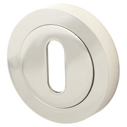 Touchpoint Escutcheon - 50mm Diameter - Keyhole - Polished Nickel