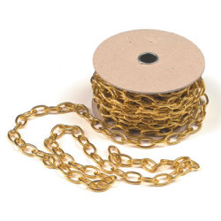 Brass Oval Chain - 19mm Link - 10m Chain - Polished Brass