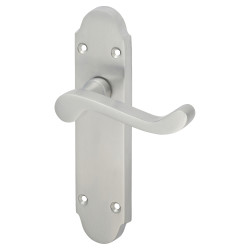 Touchpoint Satin Chrome Victorian Summer Scroll Latch Door Handles - 168 x 40mm