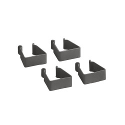elfa Drawer Basket Tower - Frame Side Clips - Graphite - Pack of 4