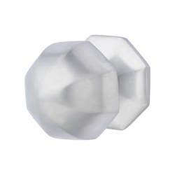 Altro Octagonal Centre Door Knob - 64mm Rose Diameter - Satin Chrome
