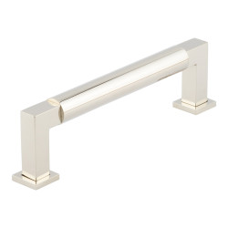 Burlington by Frelan Westminster 17.5mm D-Bar Cabinet Pull Handle - 128mm c/c - Polished Nickel