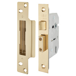 ERA Viscount 5 Lever Sashlock - 76mm Case - 56mm Backset - Polished Brass