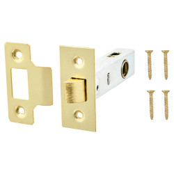 Touchpoint Budget Tubular Latch - 78mm Case - 57mm Backset - Square - Brass Plated