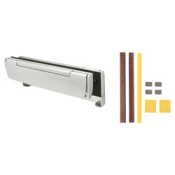 Arrone AR708HS Fire Rated TS008 Security Letter Plate - 310 x 21mm - Satin Chrome