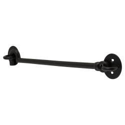 Altro Cabin Hook & Eye - 250mm Length - Antique Black Iron