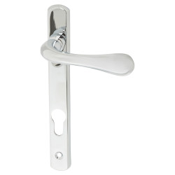 Carlisle Brass Astro uPVC Narrow Multipoint Door Handle - 92mm c/c - Polished Chrome