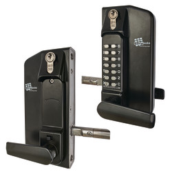 Borg BL3400 External Marine Grade Easicode Pro Push Button Gate Code Lock with Key Override - Black