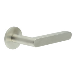CRES by Frelan Satin Stainless Steel Unsprung Fire Rated Door Handles on Round Rose - CR-101 Range