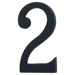 Heritage Brass 76mm Concealed Screw Fix Door Numeral - 2 - Matt Black