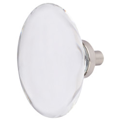 Altro Globe Glass Cabinet Knob - 44mm Diameter - Satin Nickel