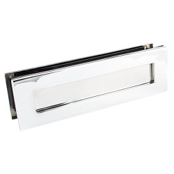 From The Anvil Traditional Letter Plate - 315 x 92mm - Door Thickness 42-72mm - Polished Chrome