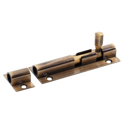 Altro Straight Barrel Bolt - 75 x 25mm - Antique Brass