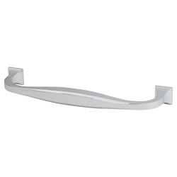 Crofts & Assinder Corbusier 14mm D-Bar Cabinet Pull Handle - 128mm Centres - Polished Chrome