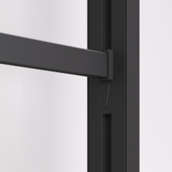Emuca Zero Hanging Rail Bracket - Black - Pair