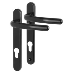 Fab & Fix Windsor uPVC Multipoint Door Handle - 92mm c/c - Black
