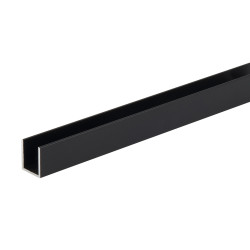 Bohle 2500mm U Channel - 10-12mm Glass Shower Doors & Panels - Black
