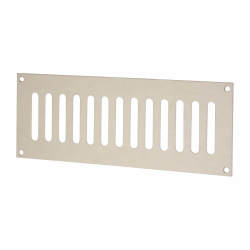 Altro Plain Slotted Vent - 242 x 89mm - 4370mm² Free Air Flow - Satin Stainless Steel