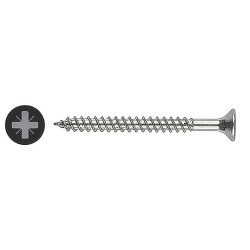 Pozi Countersunk Wood Screws - 10 x 3" - Zinc Plated - Pack of 100