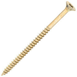 SiDAX General Purpose Pozi Countersunk Wood Screws - 6.0 x 100mm - Yellow Zinc - Pack of 100