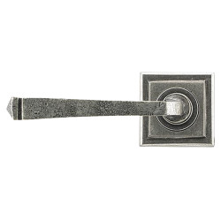 From The Anvil Pewter Door Handles on Square Rose - Avon Range