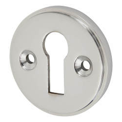 Altro Escutcheon - 40mm Diameter - Keyhole - Polished Chrome