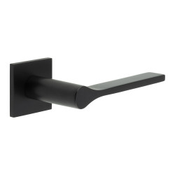 CRES by Frelan Black Sprung Fire Rated Door Handles on Square rose - CR-105 Range