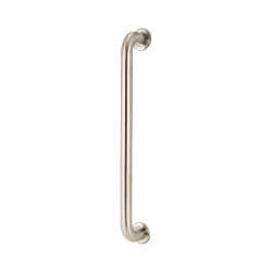 Hampstead 25mm D-Bar Door Pull Handle on Rose - Bolt Fix - 450mm Centres - Satin Stainless Steel