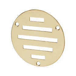 Hampstead Circular Slotted Vent - 76mm - 900mm² Free Air Flow - Polished Brass