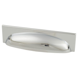 Crofts & Assinder Georgia Cabinet Cup Handle - 96mm Centres - Polished Chrome