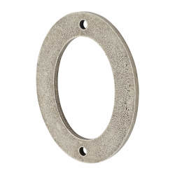 Finesse 76mm Screw Fix Door Numeral - 0 - Pewter
