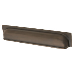 Alexander & Wilks Quantock Cabinet Cup Handle - 203mm Centres - PVD Dark Bronze