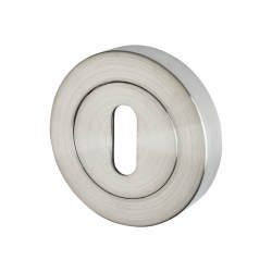 Excel Escutcheon - 52mm Diameter - Keyhole - Satin Chrome