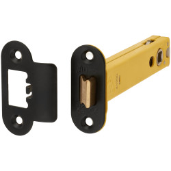 Altro Heavy Duty Tubular Latch - 128mm Case - 107mm Backset - Radius - Matt Black