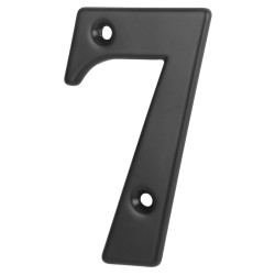 79mm Screw Fix Door Numeral - 7 - Black