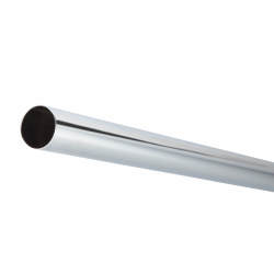 Rothley 19mm Round Steel Hanging Rail Tube - 3000mm Length - Polished Chrome
