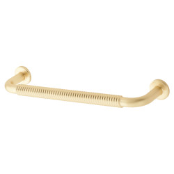 Altro Crewe 10mm Reeded D-Bar Cabinet Pull Handle - 128mm Centres - Satin Brass