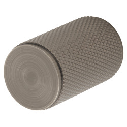 Carlisle Brass Knurled Cylinder Cabinet Knob - 18mm Diameter - Anthracite Grey