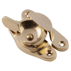Altro 14mm Narrow Keep Fitch Sash Window Fastener - 65 x 14mm - Polished Brass