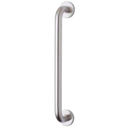 Touchpoint 19mm D-Bar Door Pull Handle on Rose - Screw Fix - 300mm Centres - Satin Stainless Steel
