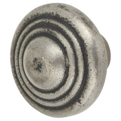 Olde Forge Ring Round Cabinet Knob - 38mm Diameter - Pewter Effect