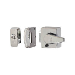 ERA BS8621:2007 Keyless Egress Nightlatch - 40mm Backset - Polished Chrome Case/Cylinder