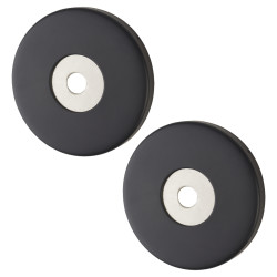 Altro Rose Set for 19mm Door Pull Handles - 52 x 6mm - Matt Black