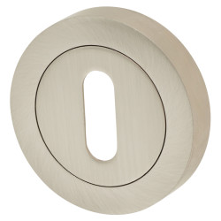 Jedo by Frelan Escutcheon - 50mm Diameter - Keyhole - Satin Nickel