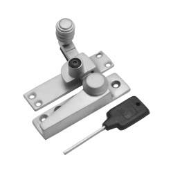 Altro London Beehive Pattern Quadrant Arm Locking Sash Window Fastener - 65 x 20mm - Satin Chrome