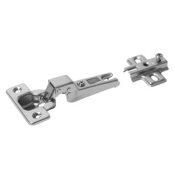 Klug Slide-On Cabinet Hinge - 95° - Half Overlay - Zinc Plated - Pack of 100 Pairs