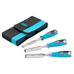 OX Pro Wood Chisel Set in Velcro Case - 3 Pieces