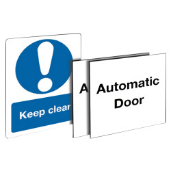 Automatic Door & Keep Clear Signage Set