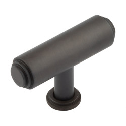 Burlington by Frelan Belgrave T-Bar Cabinet Knob - 18mm Diameter - Dark Bronze