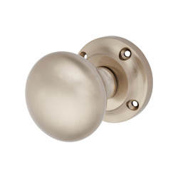 Altro Victorian Mortice Door Knob - 57mm Rose Diameter - Satin Nickel